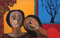 Anwar Maqsood, 24 x 36 Inch, Acrylic on Canvas, AC-AWM-132